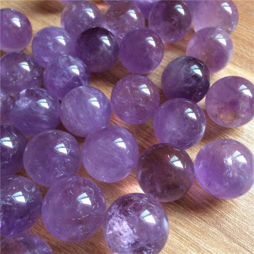25-50mm Natural Amethyst Quartz Sphere Pretty Crystal Ball Healing Purple Stone