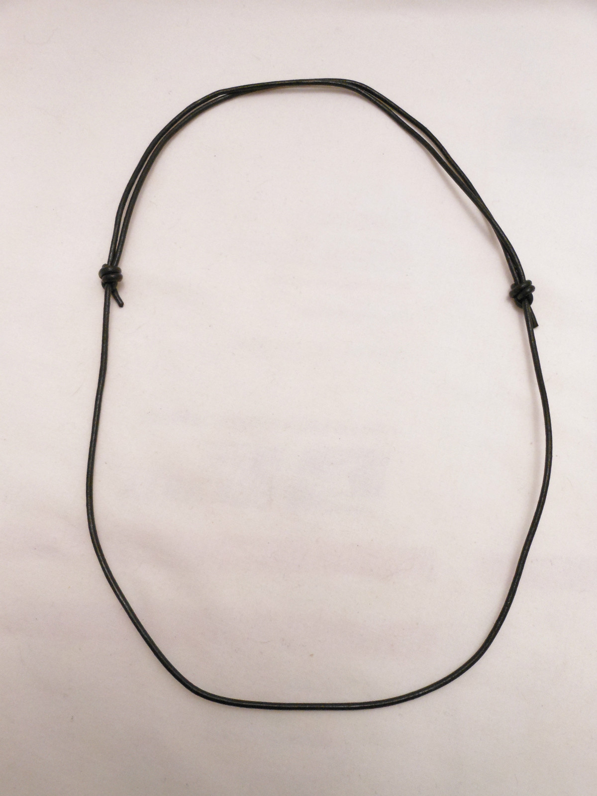 Black Leather Adjustable Surfer Necklace- Unisex – Made in USA