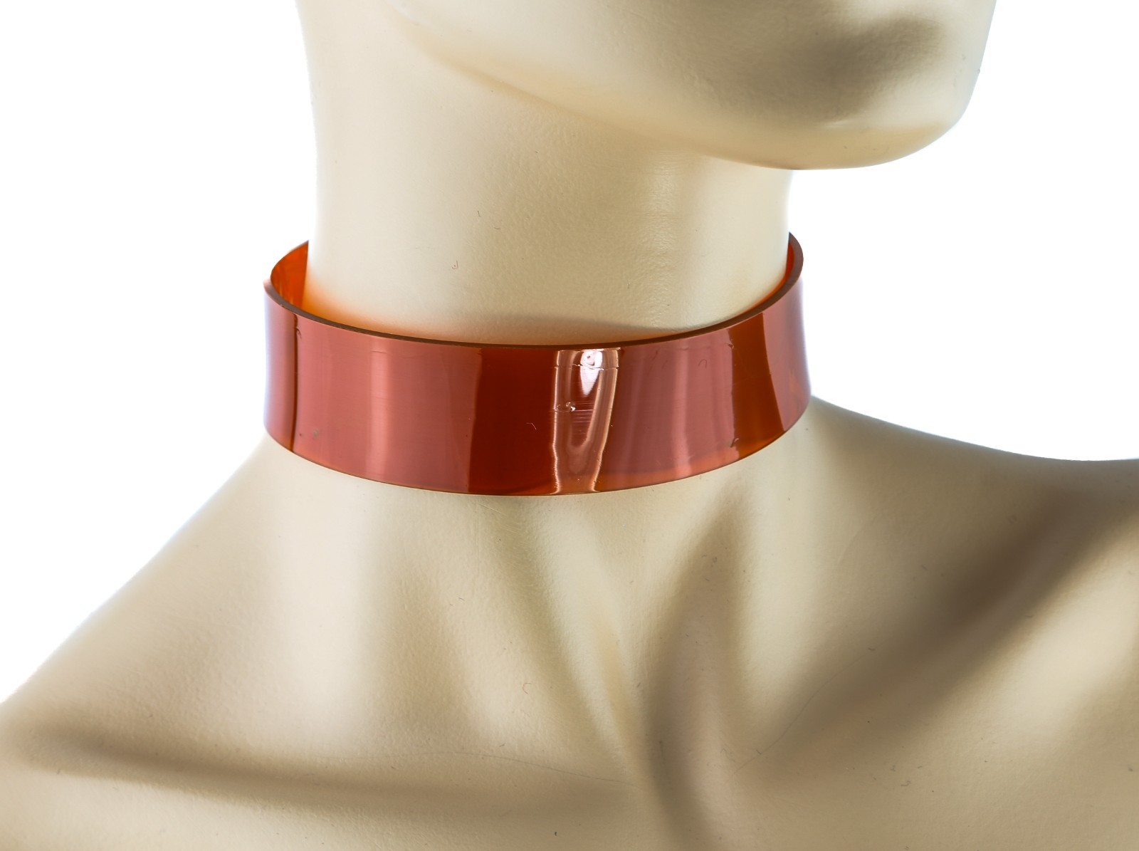 Plain Vinyl Clear or PVC Slave Bdsm-Choker-Slut-Collar-Choker-Adult-Kinky