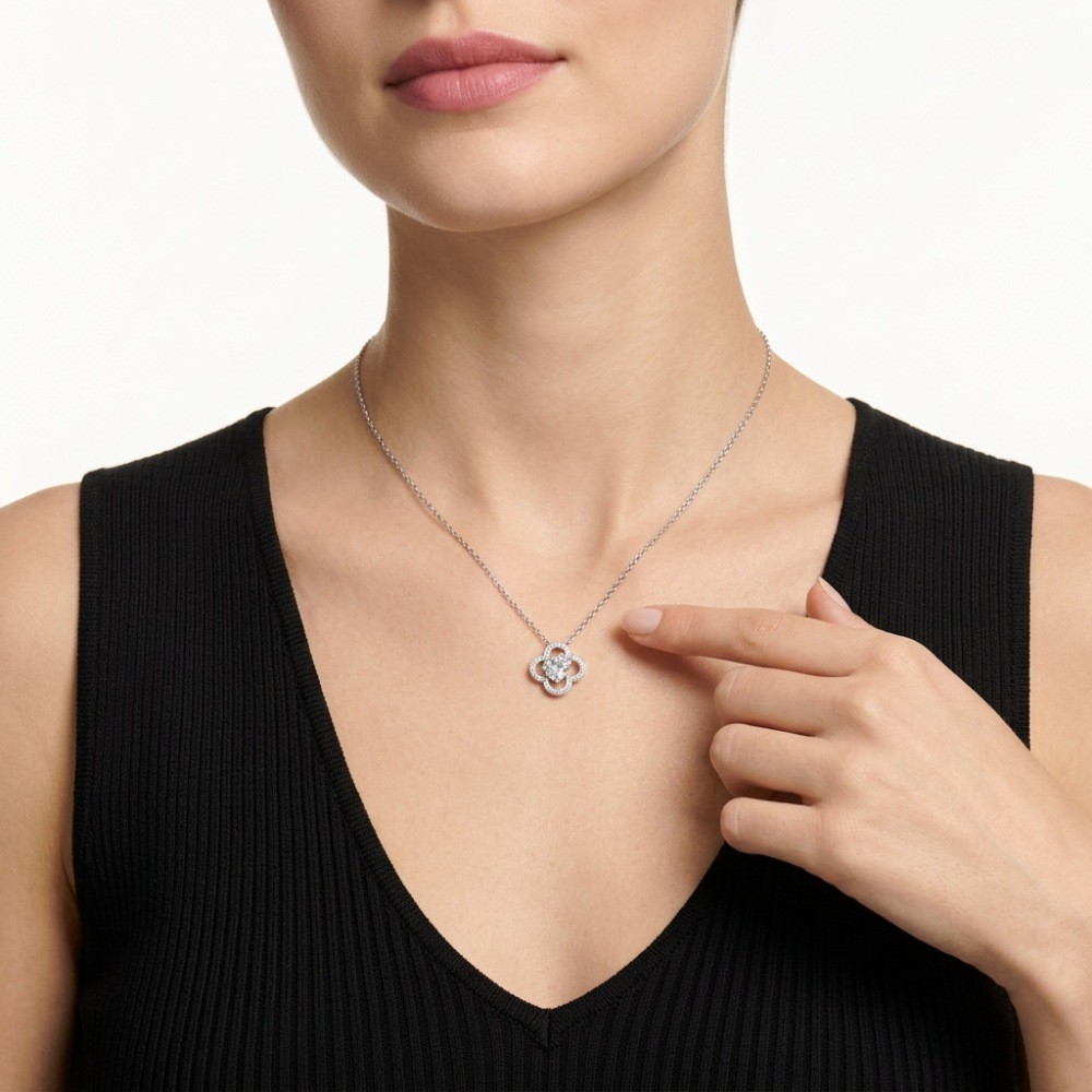 Luxury 925 Sterling Silver 7×9 mm Moissanite Women’s Necklace Pendants Jewelry