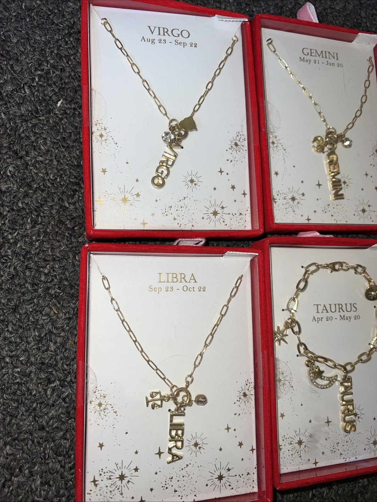 Zodiac ARIES Signs Pendant Jewelry Chain Necklace Bracelets Mixed Lot 10 NIB