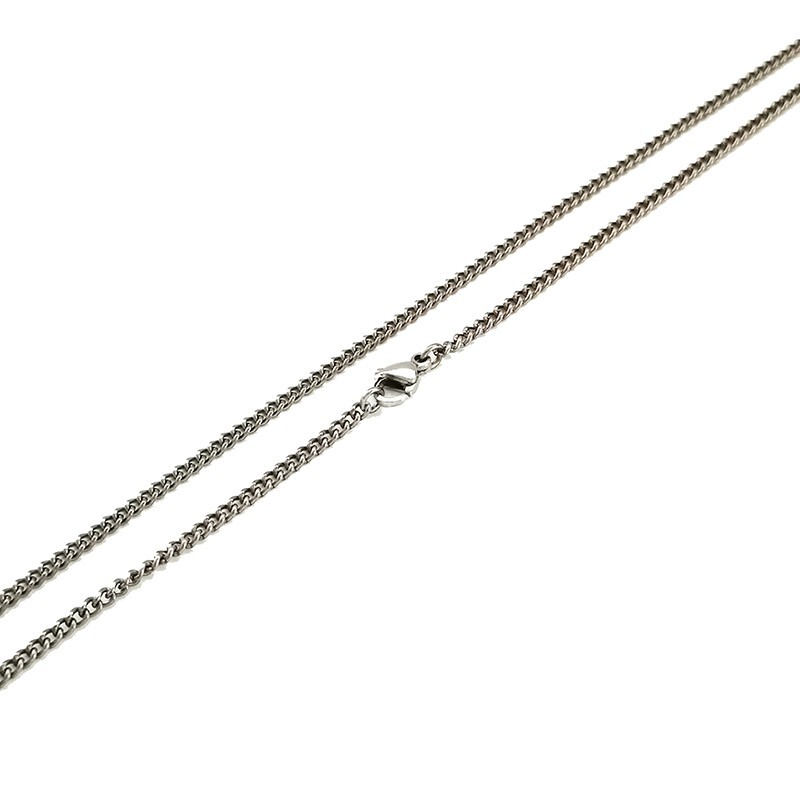 Pure Titanium Anti-allergy Necklace 2.2mm 3.5mm 5.5mm Curb Chain 22” 24” 26”