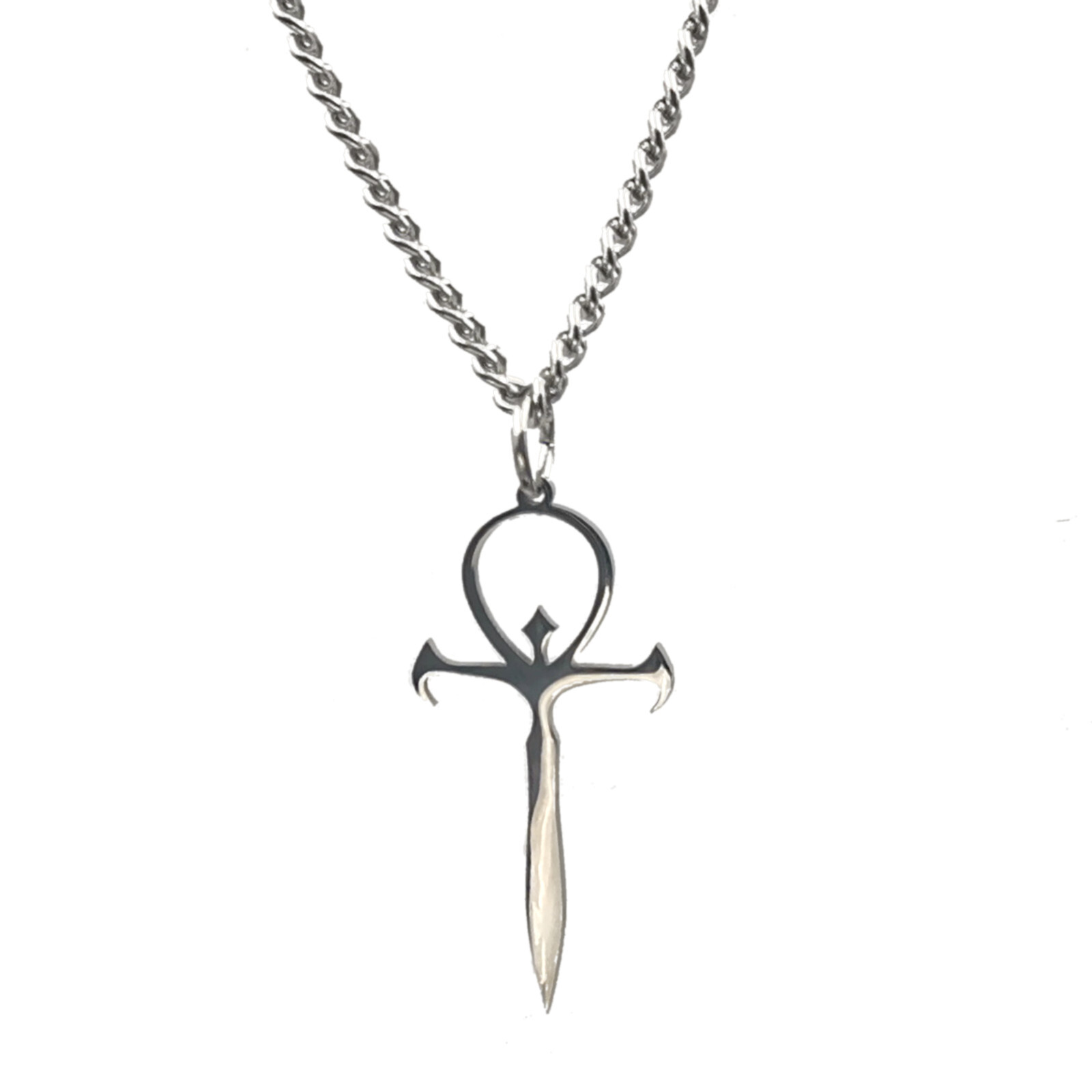 Vampire Ankh Pendant S.steel luciferian necklace box/cuba/figaro/wheat 24in