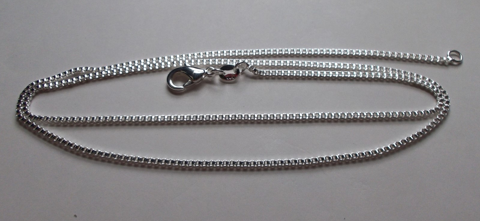 Sterling Silver Plated Box Chain 1-2 MM 16-30 Inches Necklace men women unisex