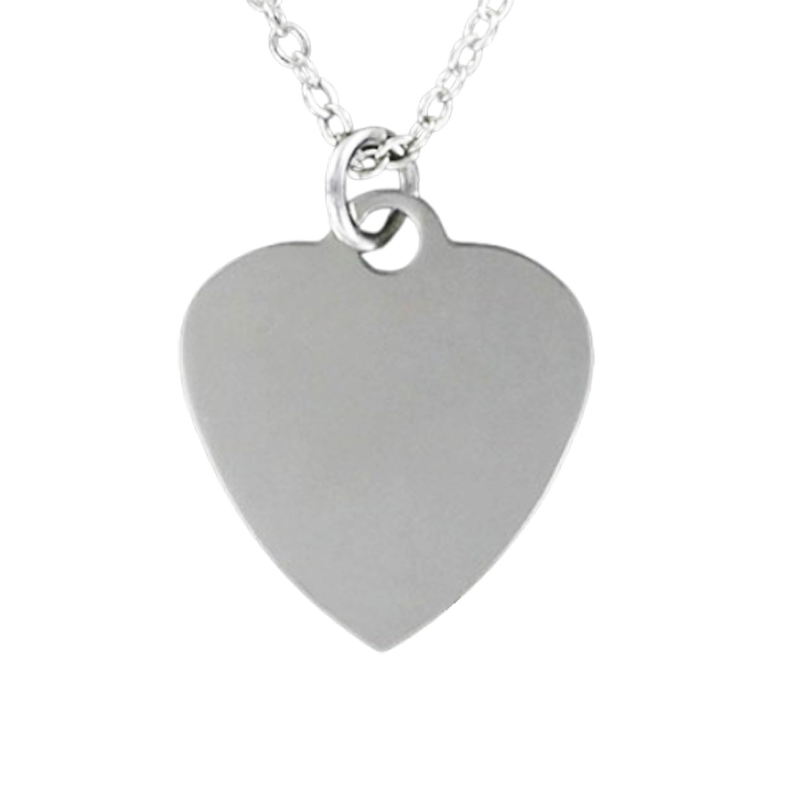 SEMICOLON HEART Necklace – Stainless Steel Engraved Charm on Chain Mental Health