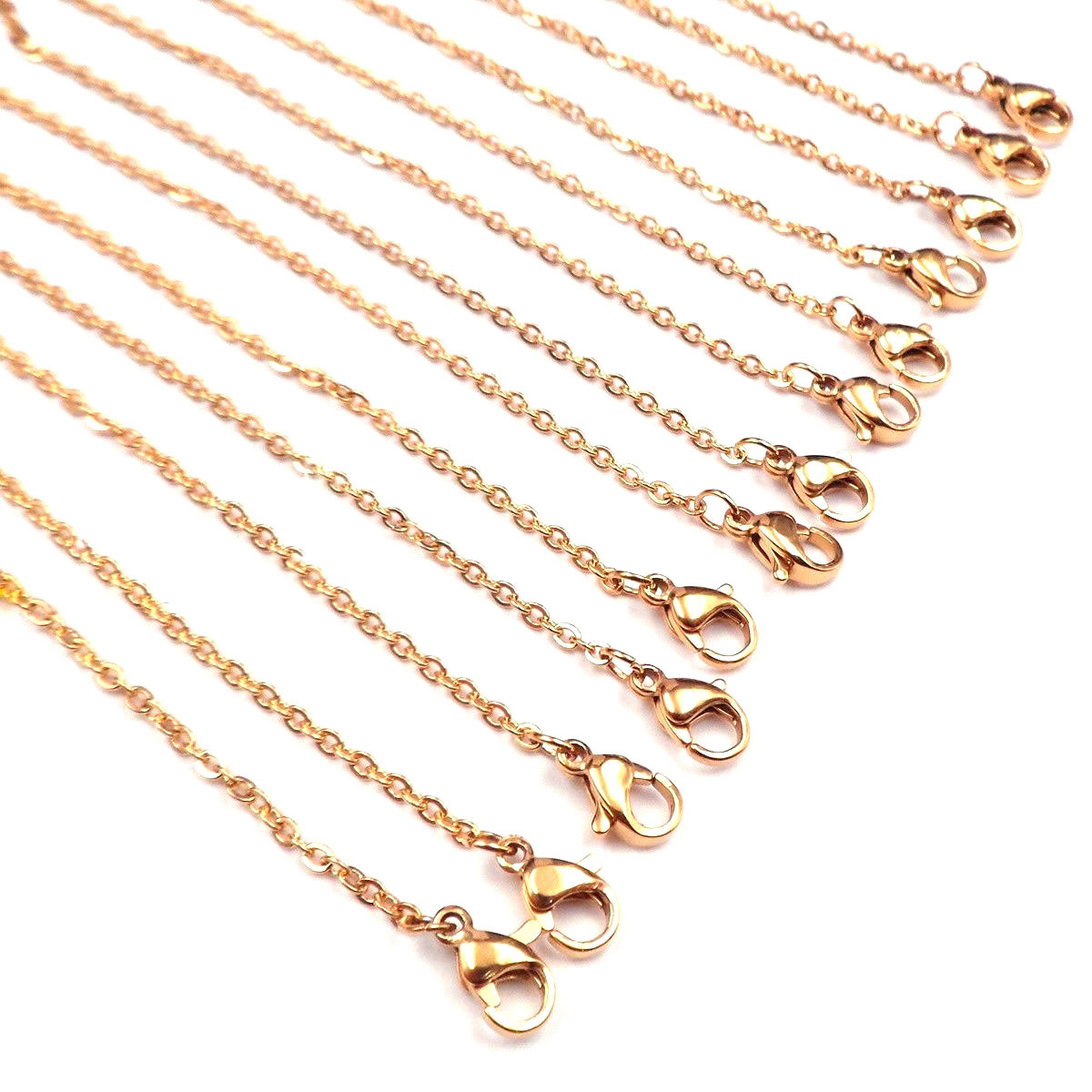 Silver/Gold Wholesale In Bulk Lots Stainless Steel Rolo Oval Link Chain Necklace