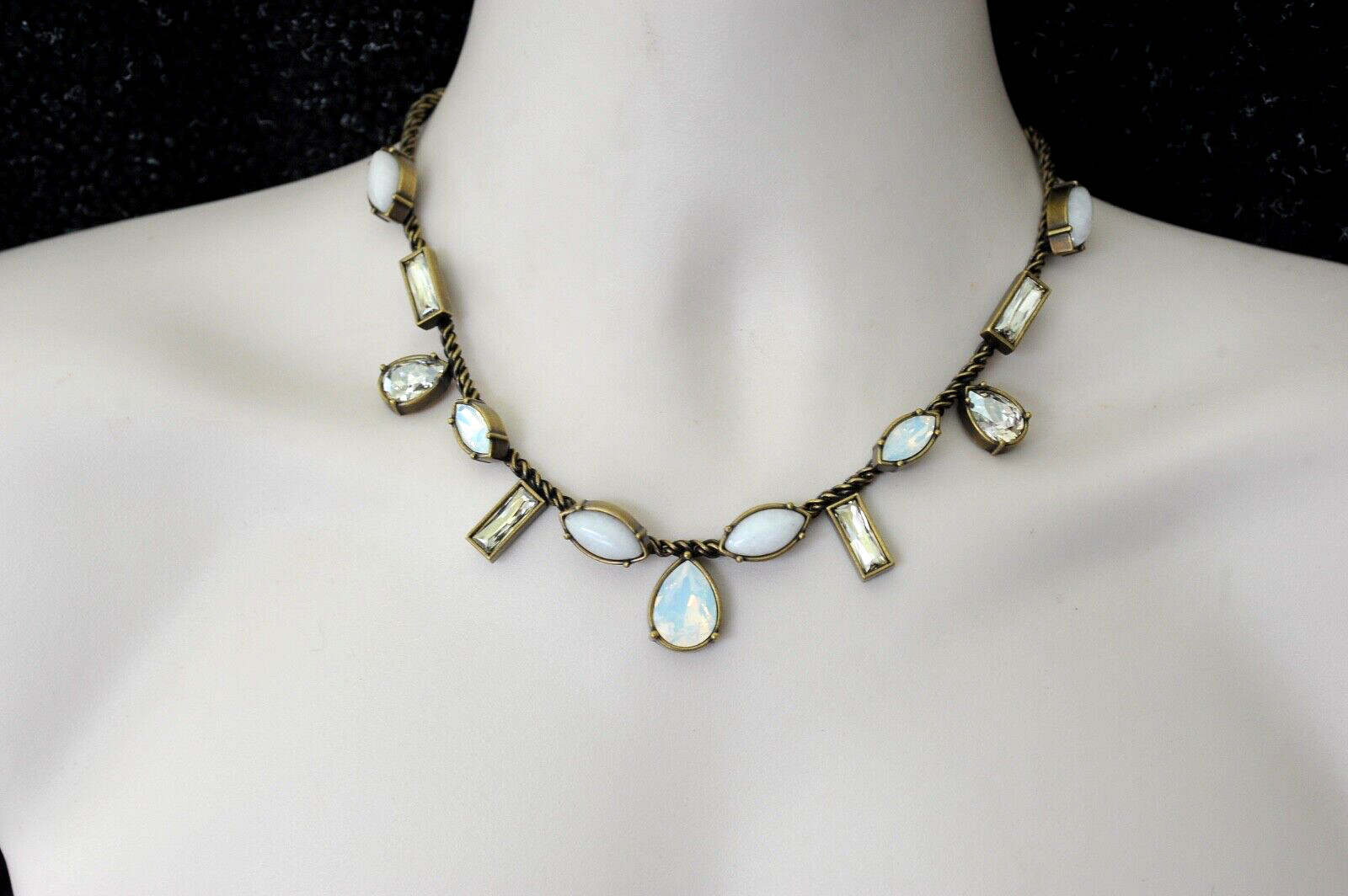 SILPADA KR Necklace signed rhinestone chunky twist chain statement AT14