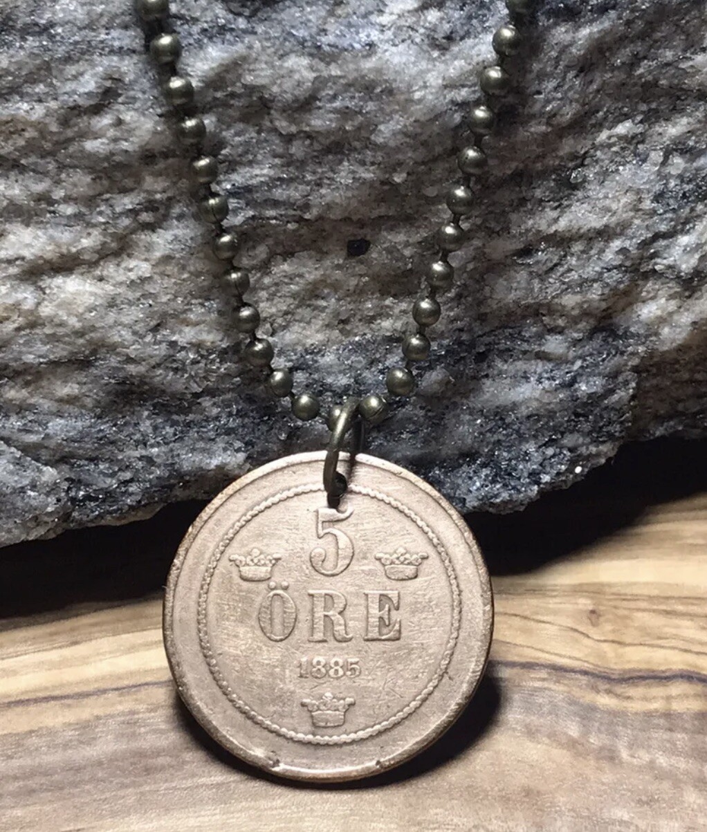 Sweden 5 Öre Norway Coin Pendant Date. Real Antique Coin. DATE VARIES… 🎁