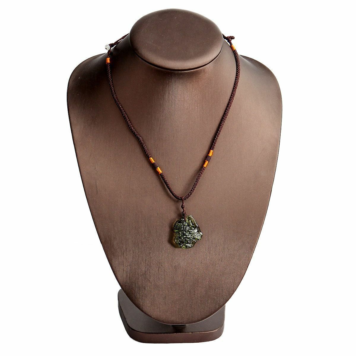 Natural Green Czech Moldavite Meteorite Impact Pendant Necklace Chakra Healing