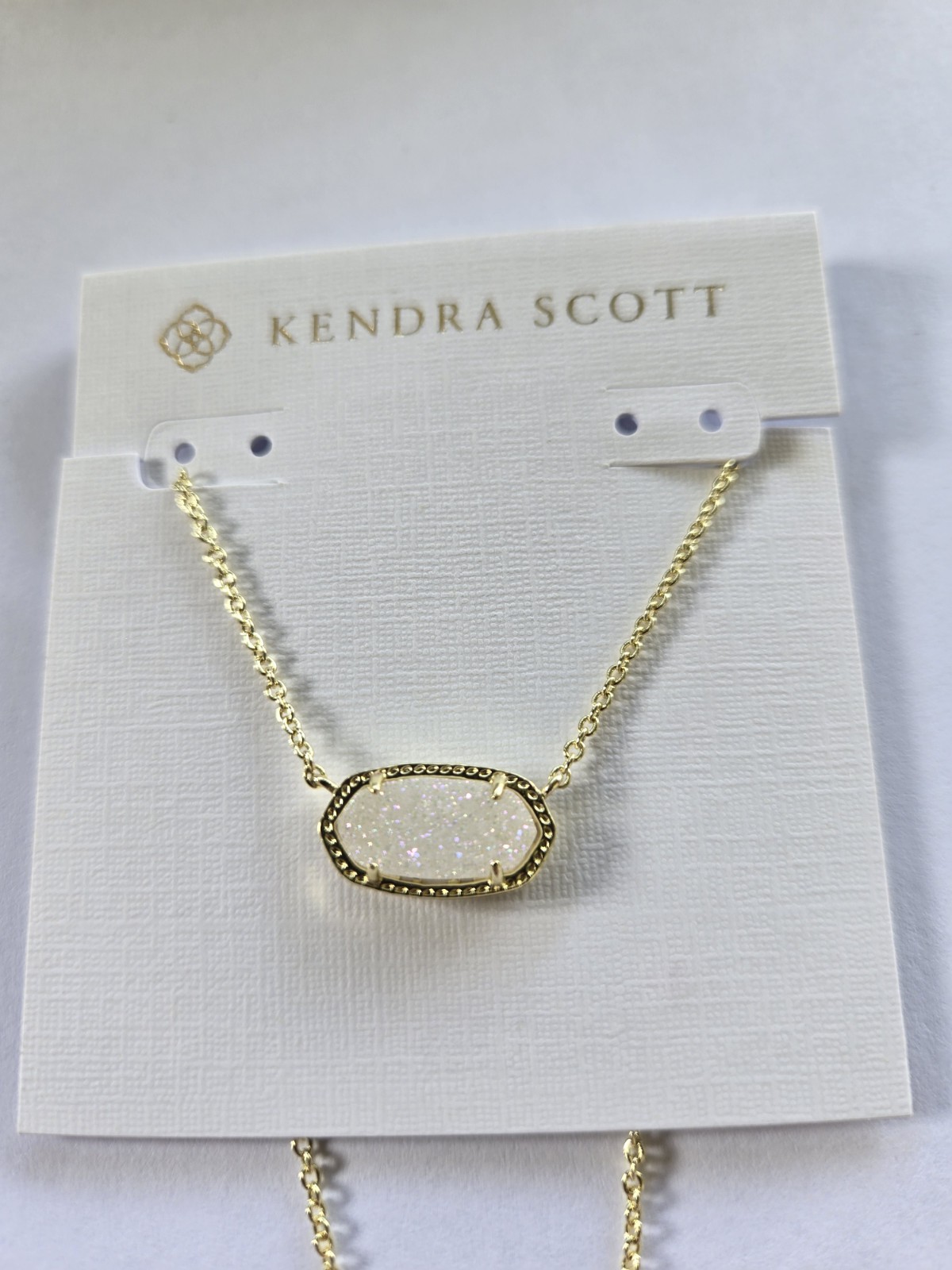 Kendra Scott Elisa Gold Pendant Necklace in White Opal