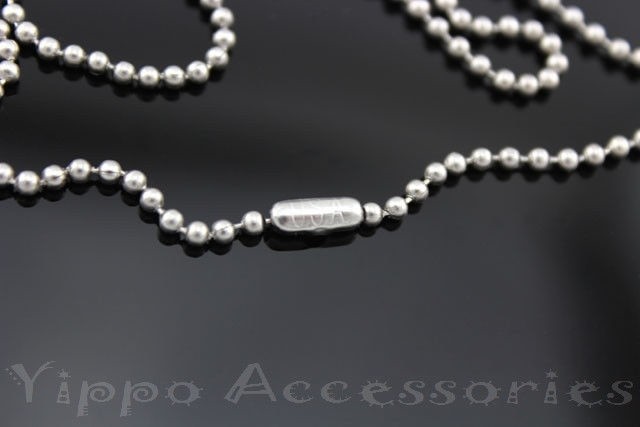 27″ Inch Military Spec Stainless Steel Army Dog Tag 2.4mm Ball Chain Lot