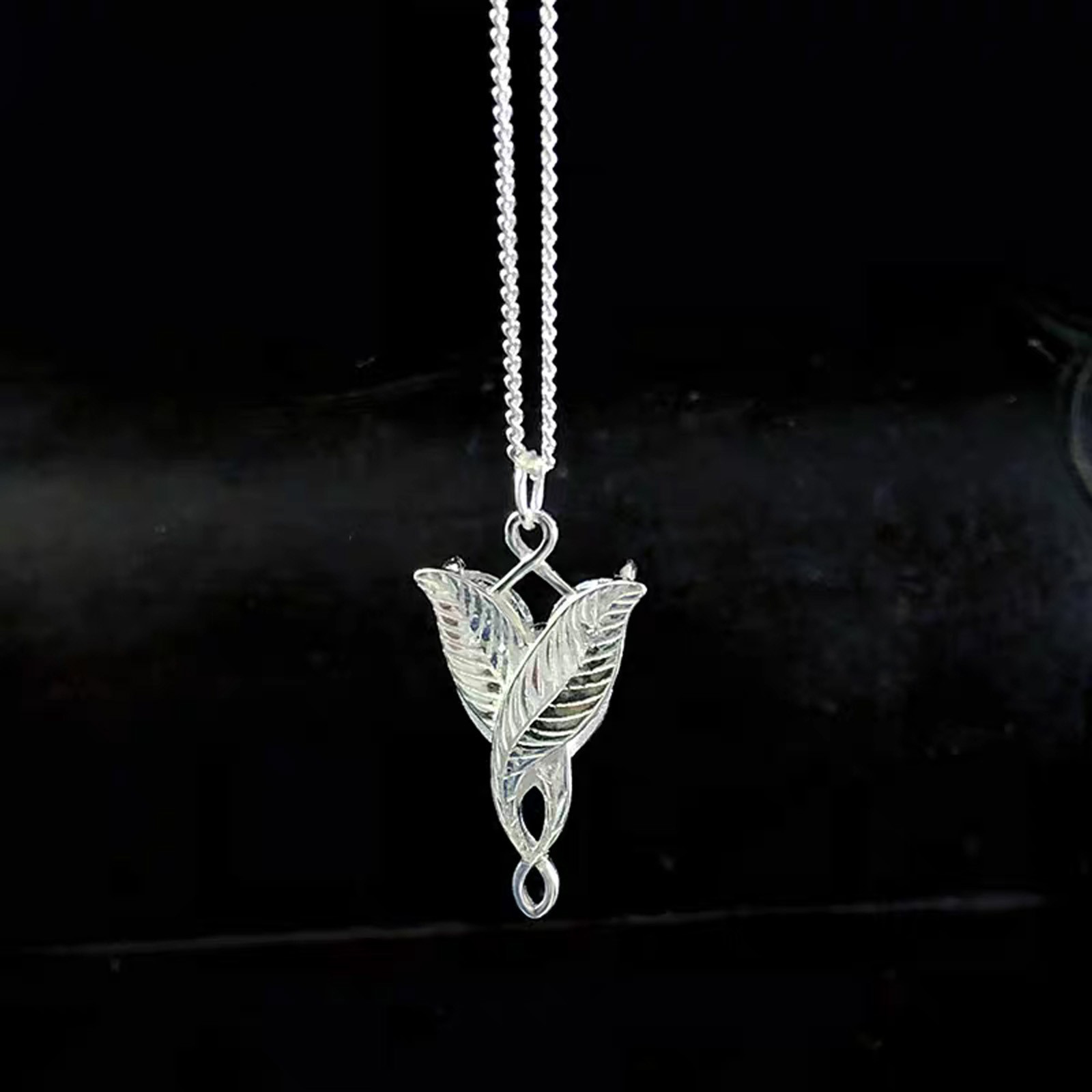 LOTR Arwen Evenstar Zircon 925 Sterling Silver Fine Pendant Necklace Ladies Gift