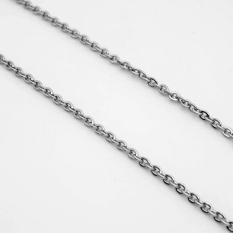 Wholesale 316L Stainless Steel Classic Rolo Link Chain Necklace For Pendants