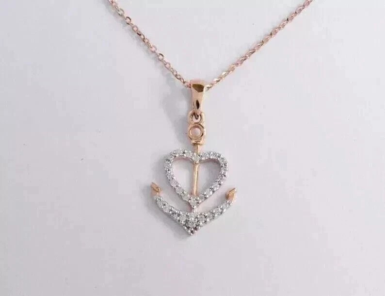 2 Ct Round Cut Simulated Diamond Women’s Heart Pendant In 14K Rose Gold Plated