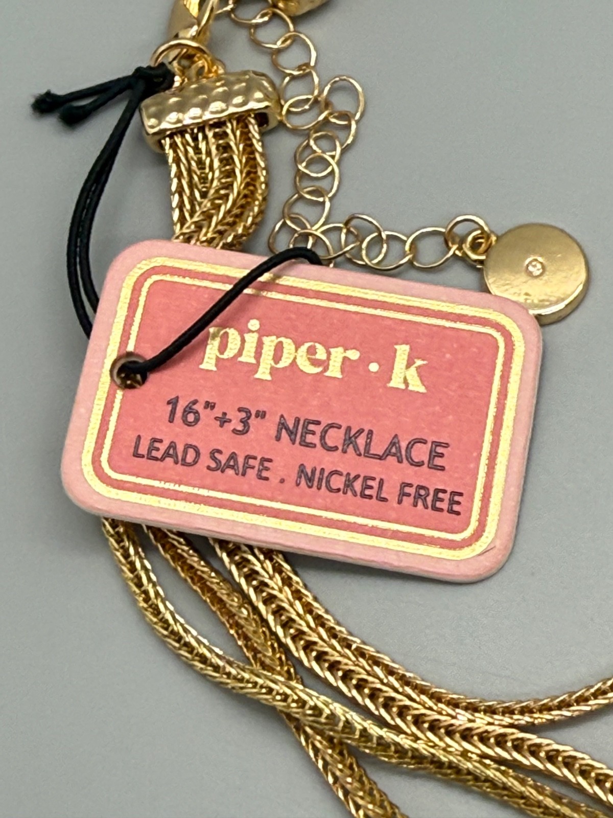 PIPER K CHUNKY GOLD WIRED FLOWERS STATEMENT NECKLACE NWT