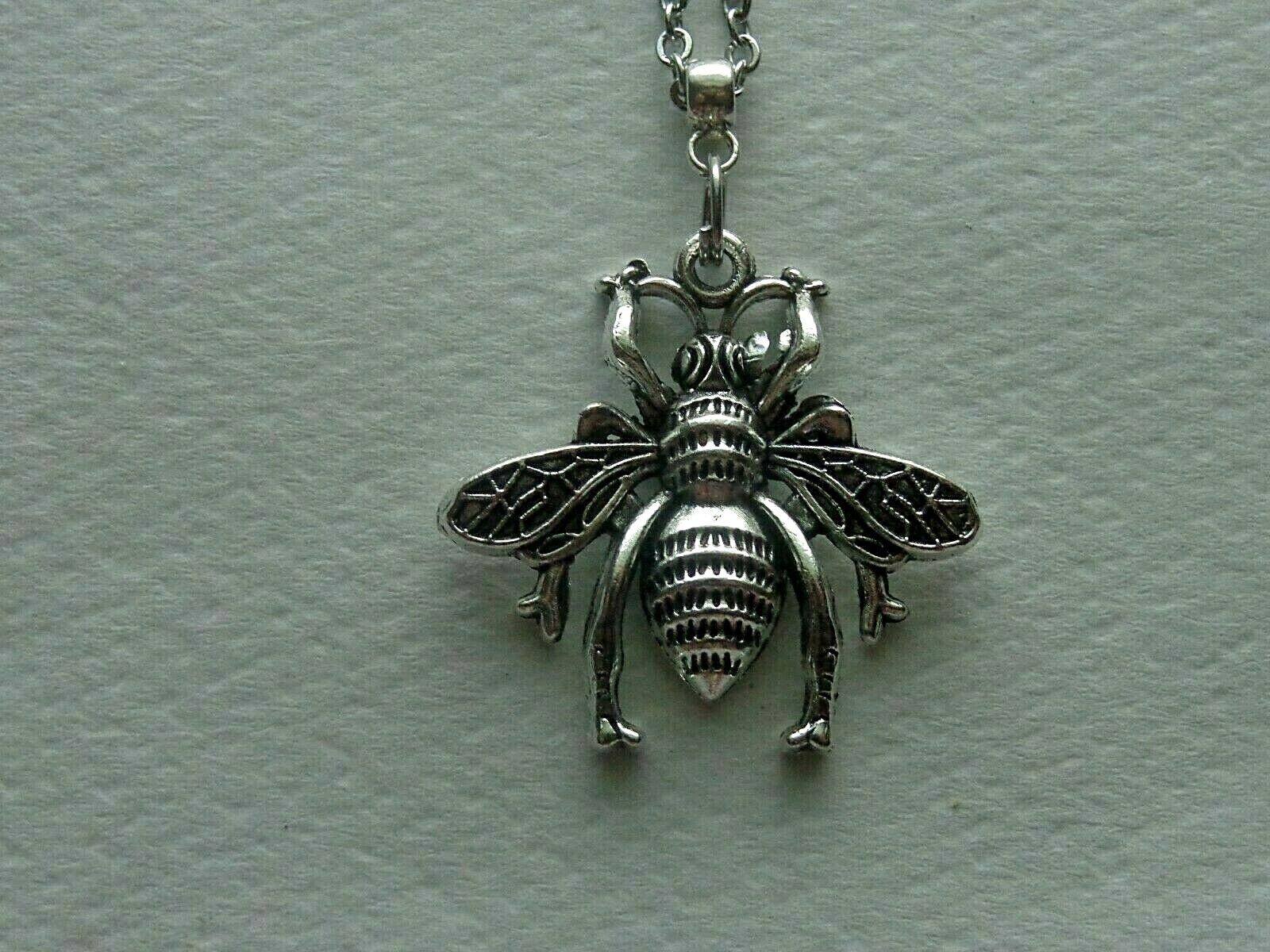 BEE TIBETAN ANTIQUE SILVER 20″ + 3″ EXTENSION STAINLESS STEEL NECKLACE JEWELRY