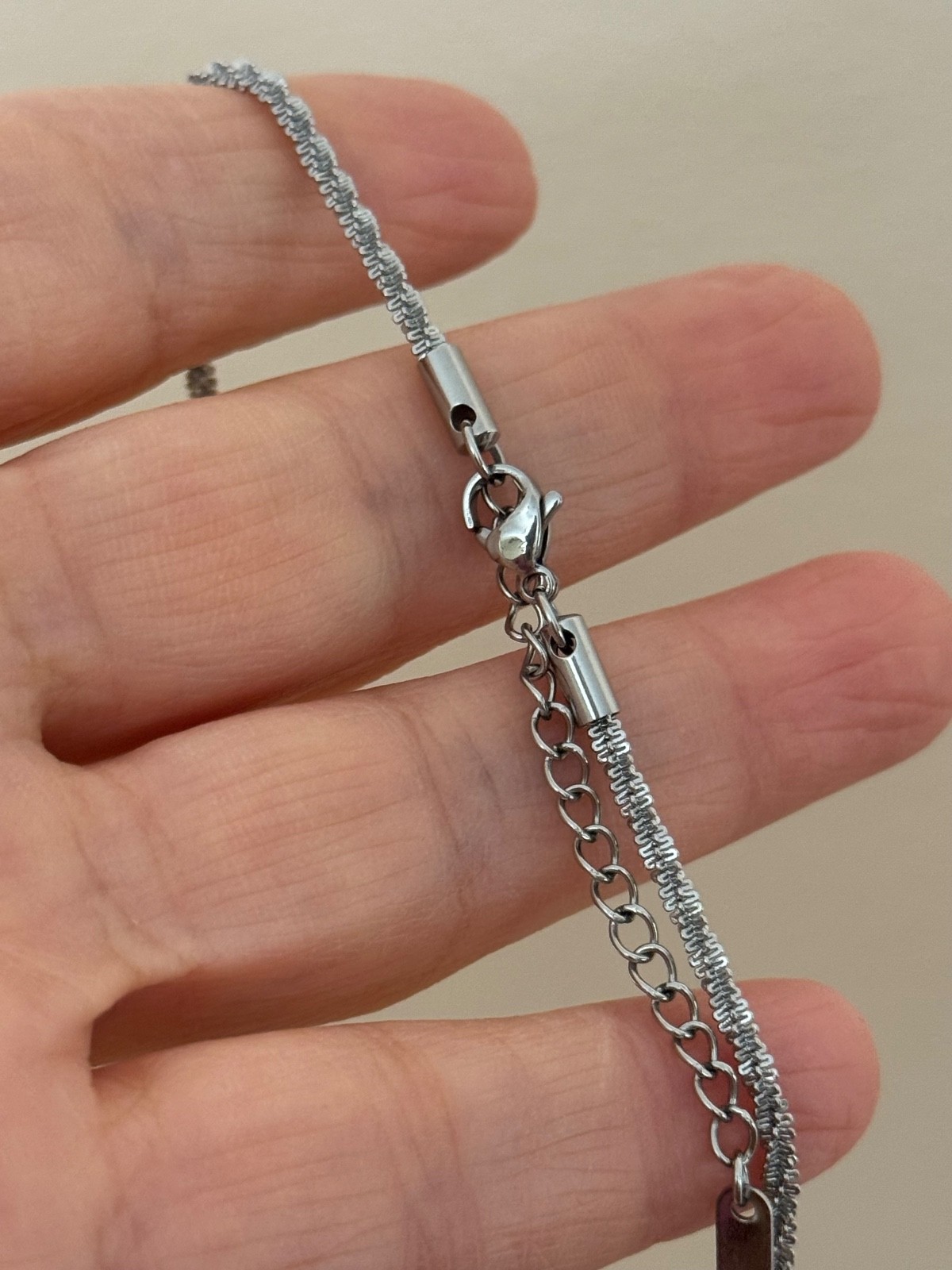 Sparkle Stainless Steel Chain Necklace ( 19” + 2”(extension) )