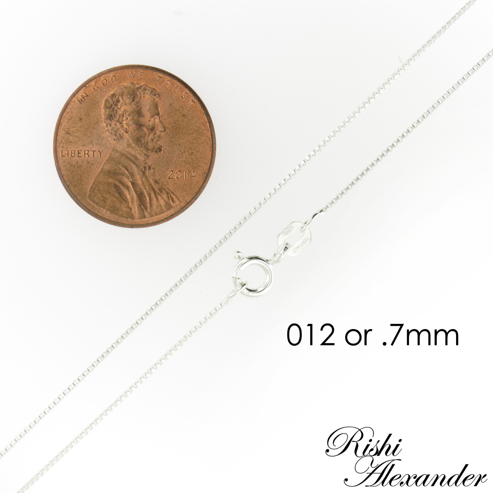 Sterling Silver BOX Chain Necklace All Sizes Stamped .Italy