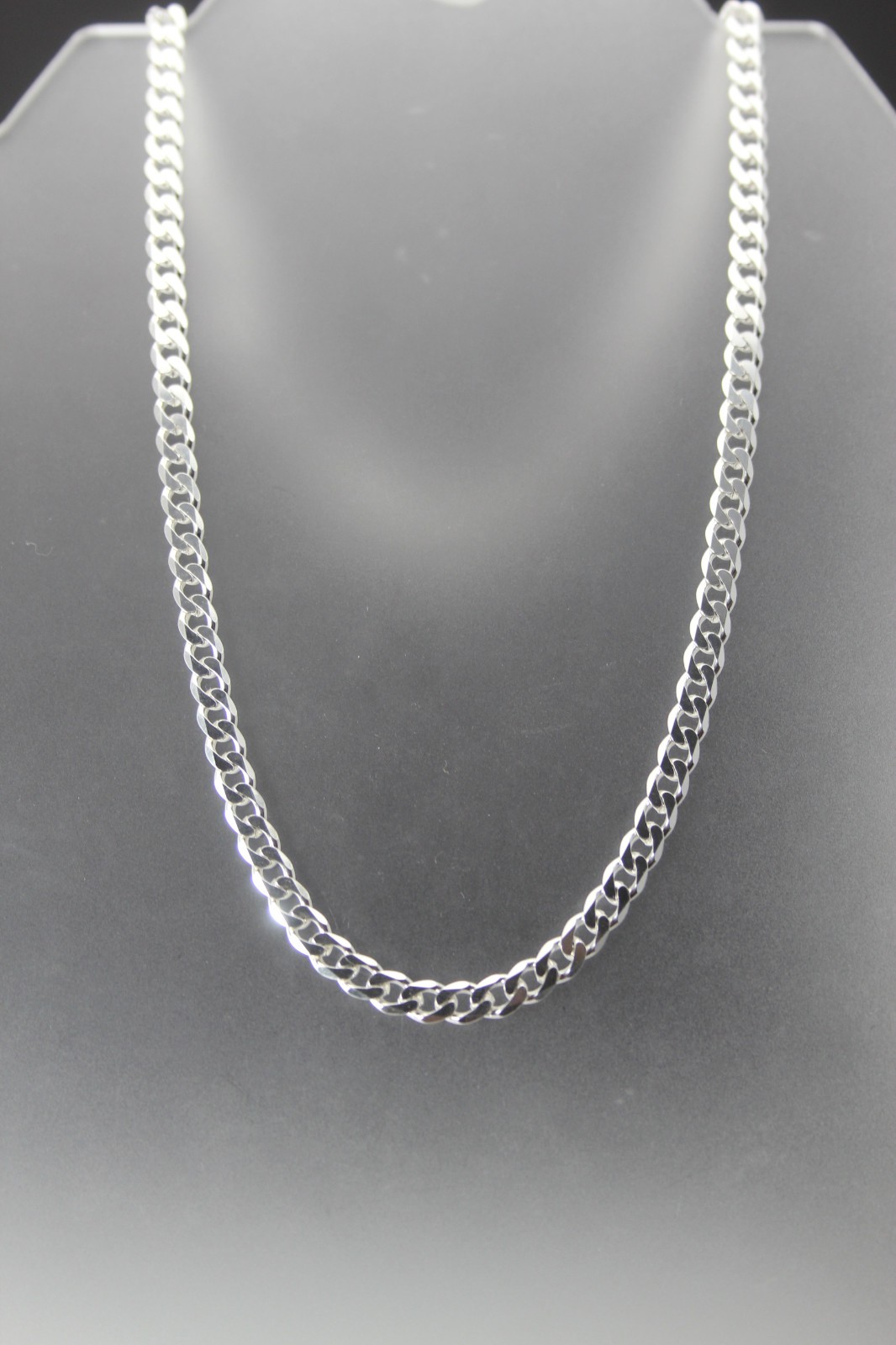 Sterling Silver 925 Flat Curb Link Chain Necklace 26.2 Grams, 22″l, (NEC5976x)