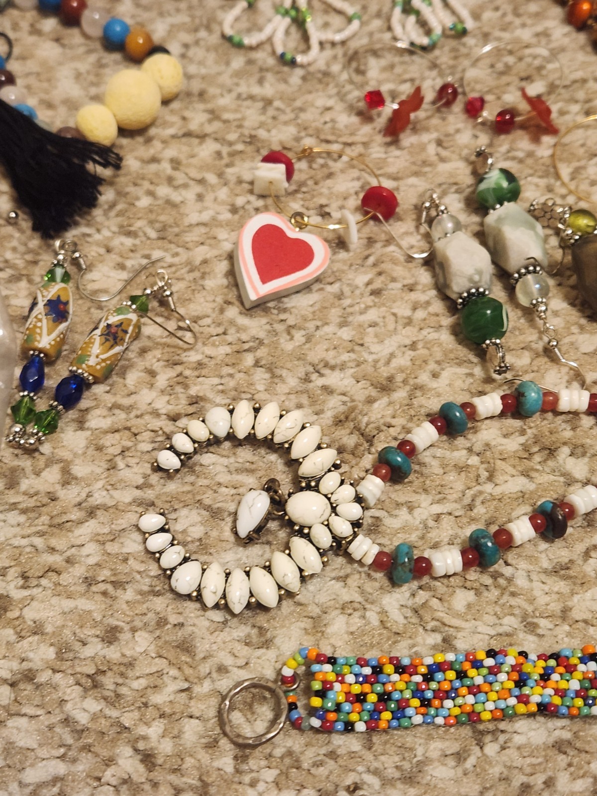 Bracelet Earring Necklace Closeout 5# Lot Beaded Chain Artisan/Store Stone Glass