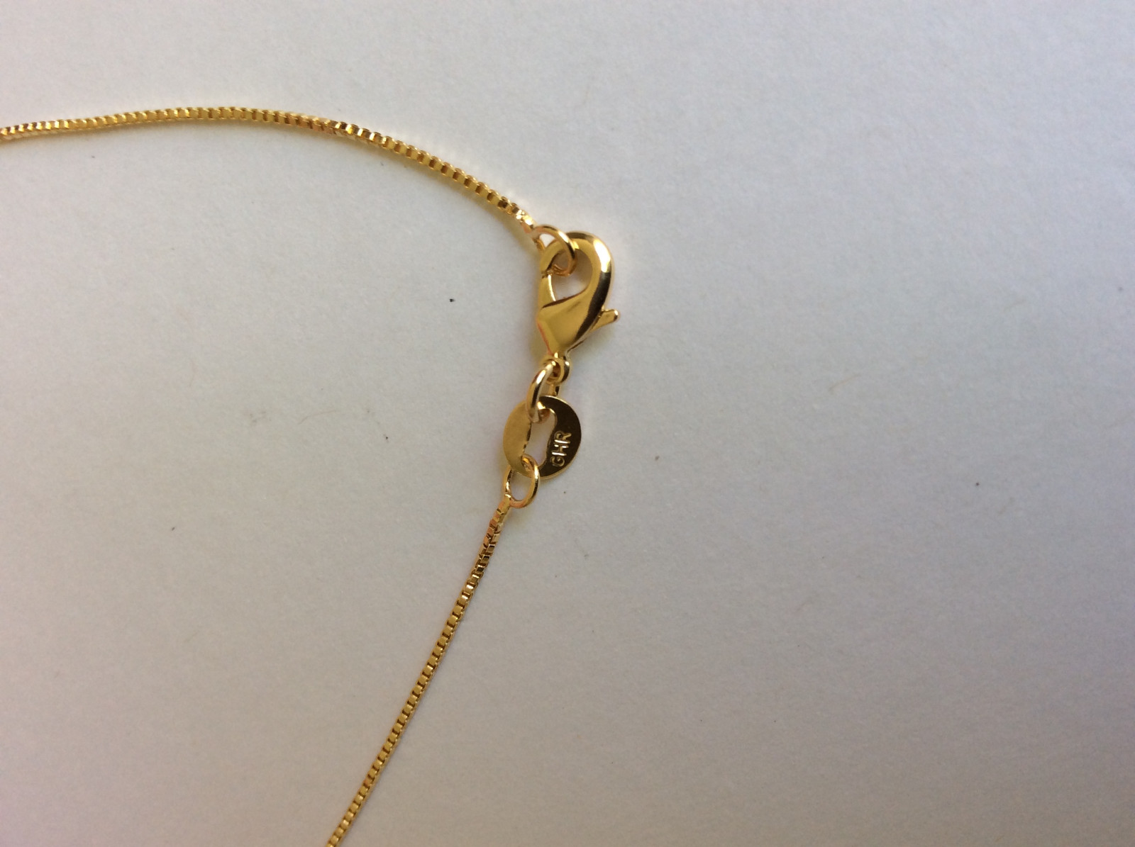 14K GOLD PLATED BOX 15/ 18 INCH CHAIN WITH LOBSTER CLASP J124