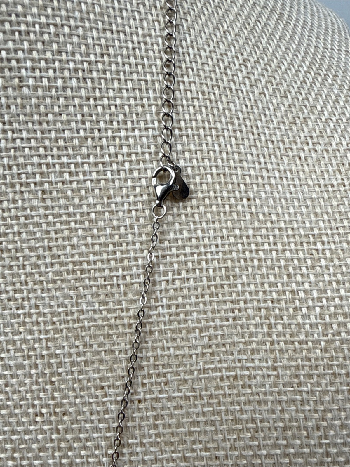 Interlocking Circles Necklace. 925 Sterling Silver. 18-20in. Mother & Child. E6