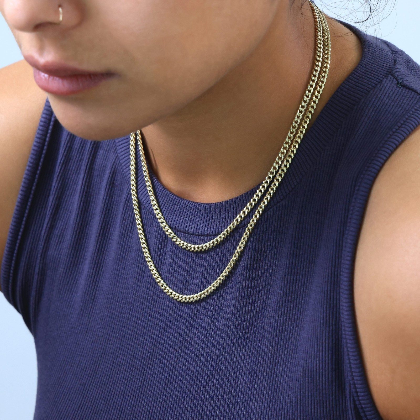 10K Yellow Gold Mens 4mm Miami Cuban Link Chain Italian Pendant Necklace 30″