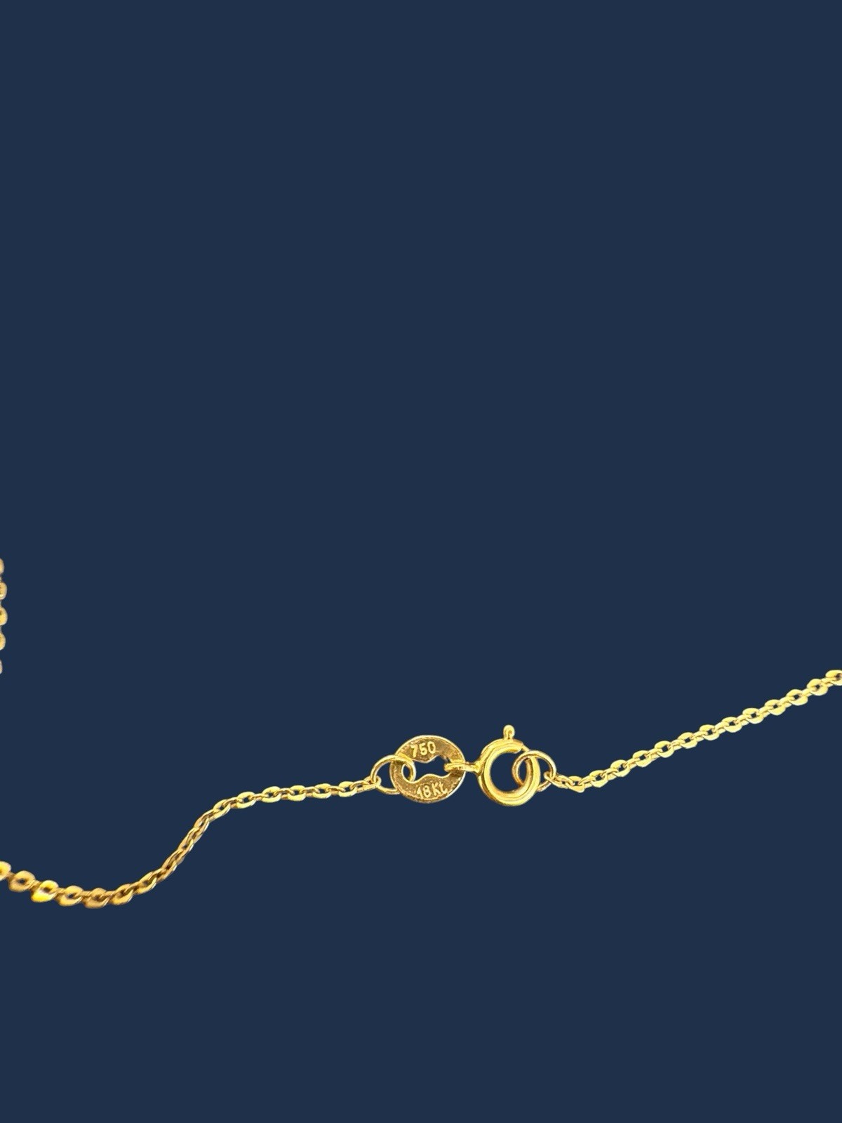 18K Yellow Gold Iron Cross Necklace. 16” chain. 20 mm x 13 mm (with bail).