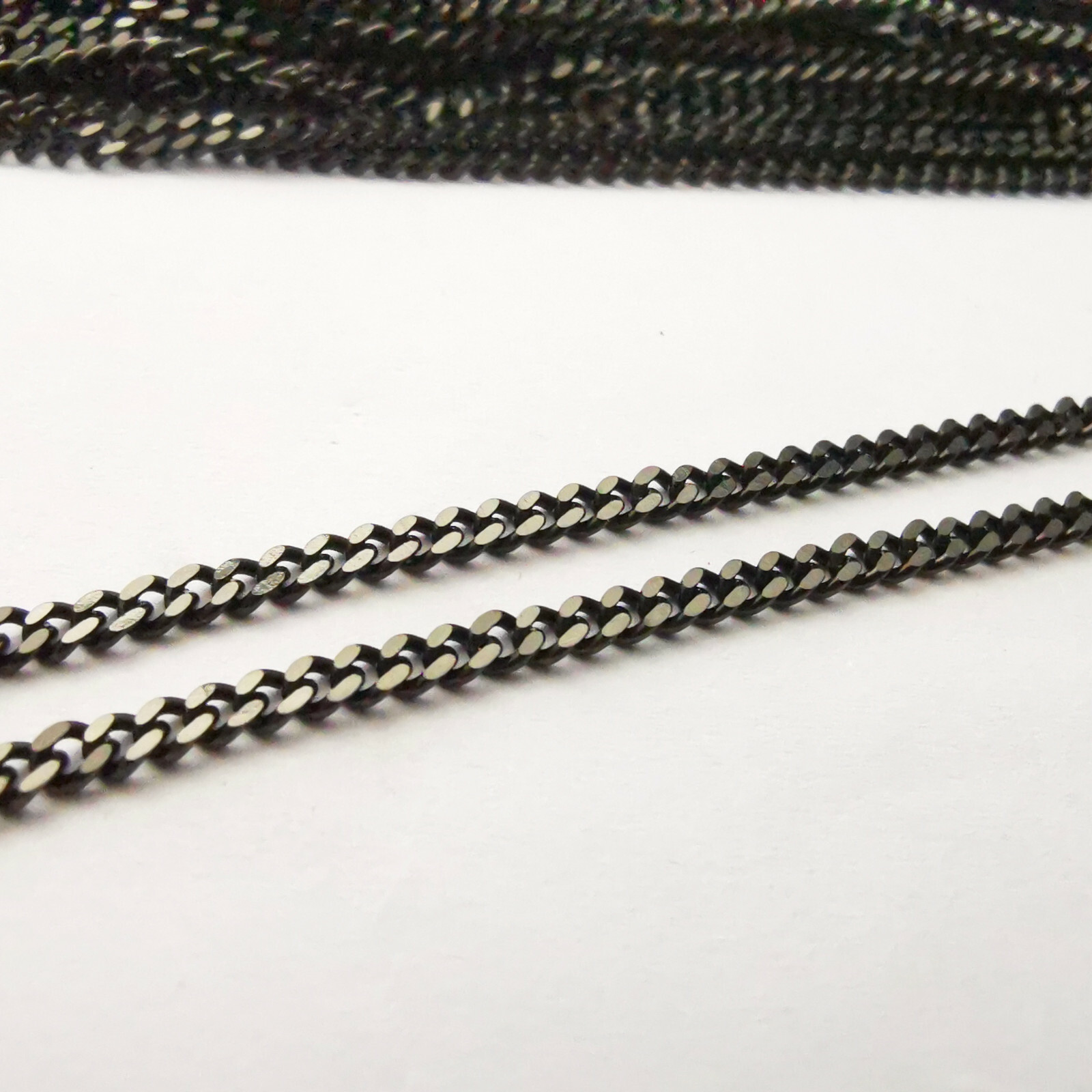 Delicate black stainless steel 2.2mm link Strong welded chainIn bulk 3m 5m 10m