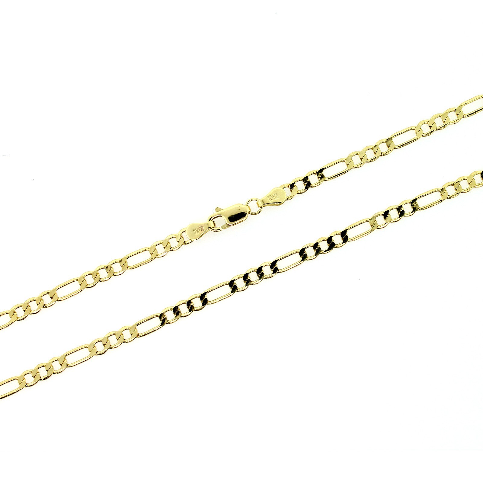 10K Yellow Gold 2.5mm 20″ Figaro Chain Italian Link Pendant Necklace Mens Womens