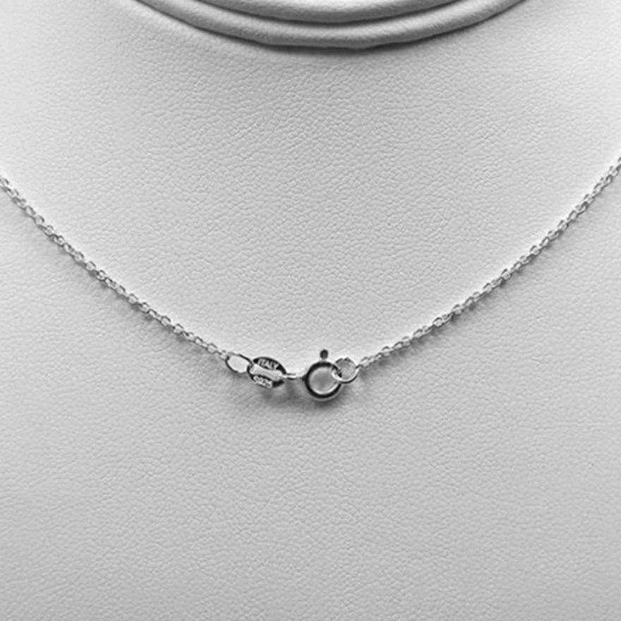 Women’s Sterling Silver 925.CROSS 26mm Cubic zirconia Mini Pendant 18″Chain,Box