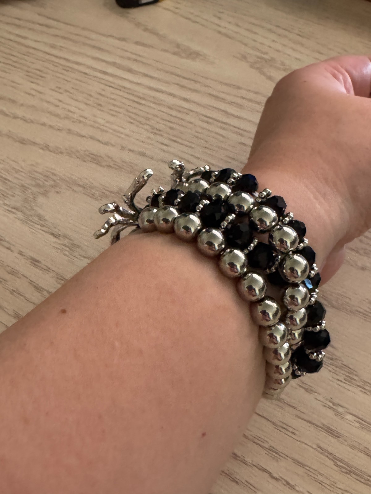 Gothic Halloween Spider Crystal Beaded Double Layer Elastic Necklace or Bracelet