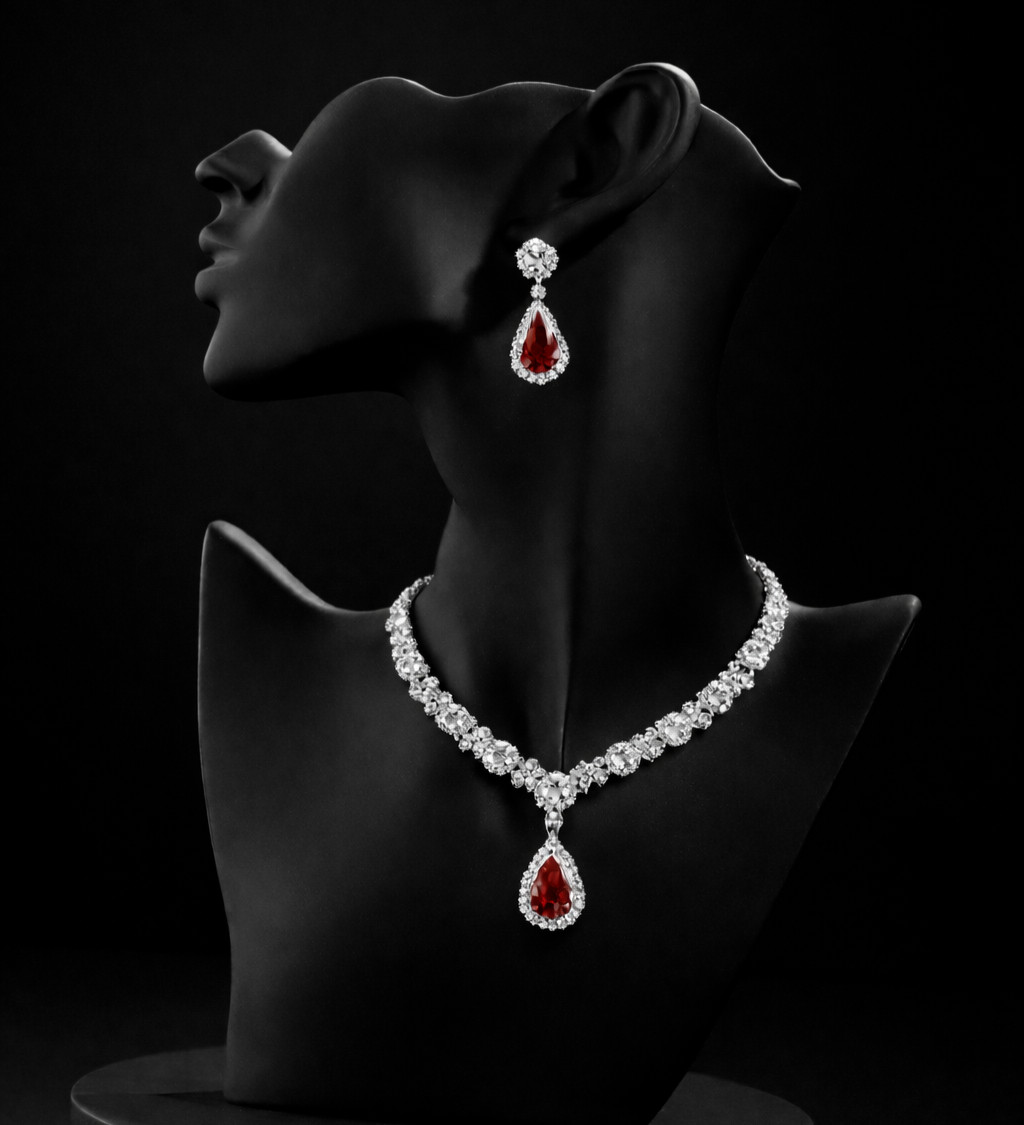 Crystal Bridal Jewelry Set Necklace Earring Wedding Prom Party Women Gift Luxury