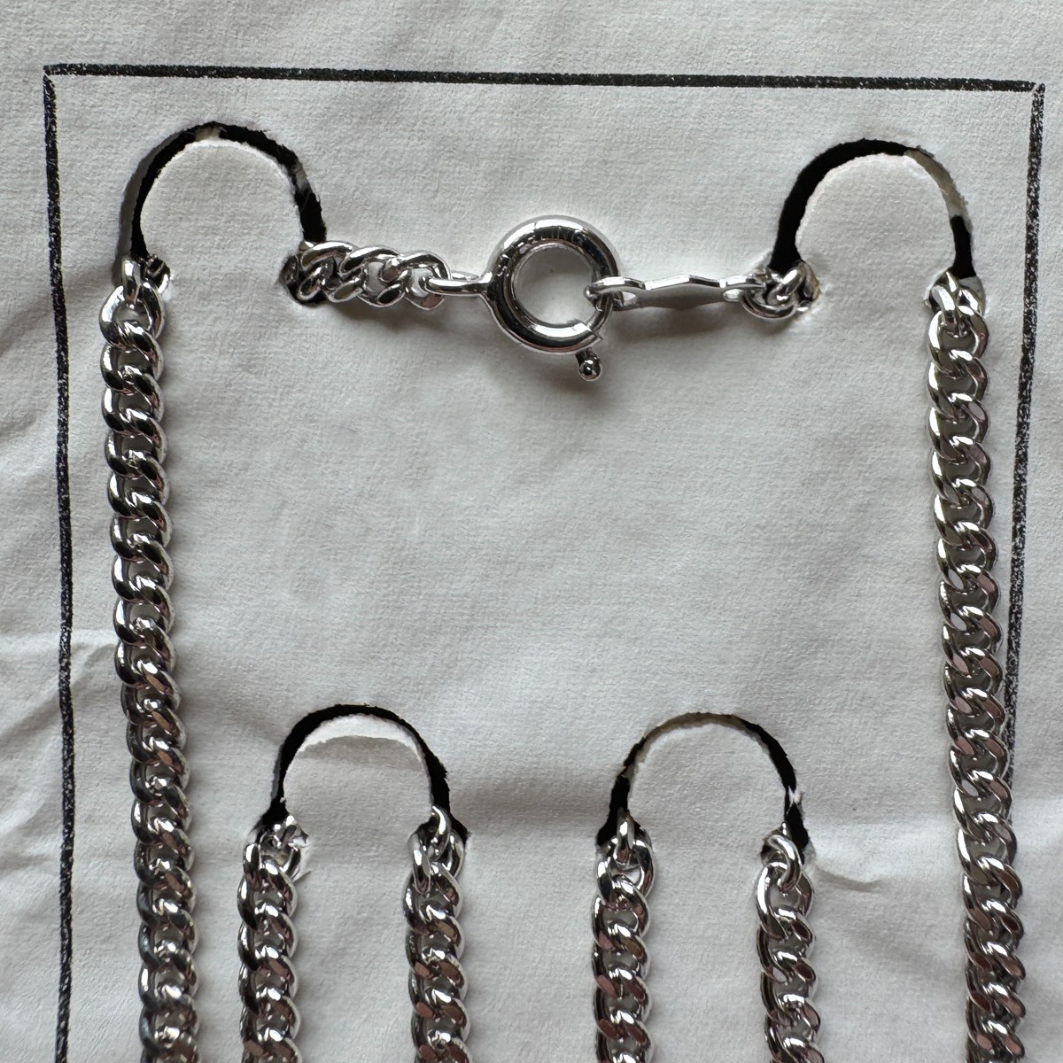 NEW 2 mm/24″ Sterling Silver Rhodium Finish CHAIN SOLDERED LINKS ch13