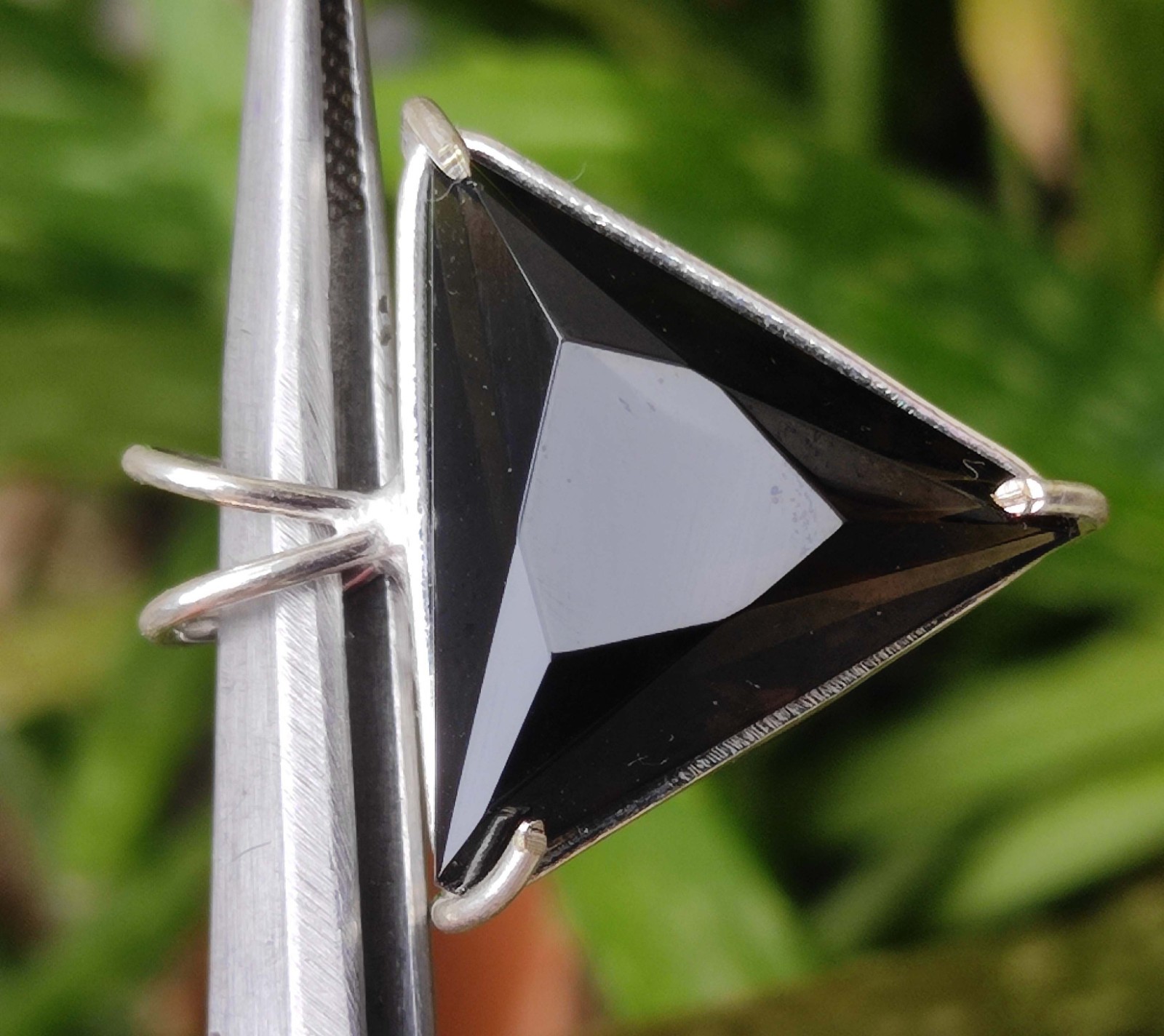 Trillion Cut 27 Ct Natural Smokey Topaz Pendant Sterling Silver Gemstone Jewelry