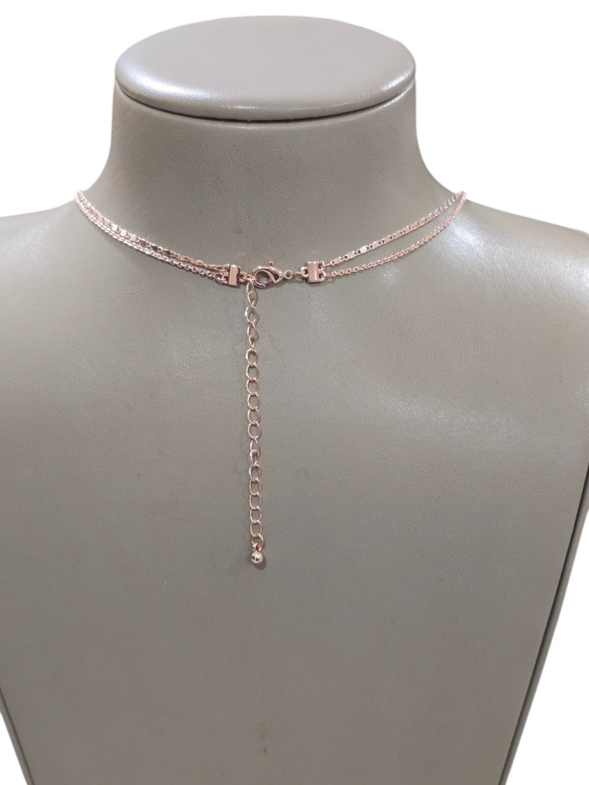 Mixit Women’s Rose Gold Plated Cubic Zirconia Necklace 28″ Layered Necklace NWT