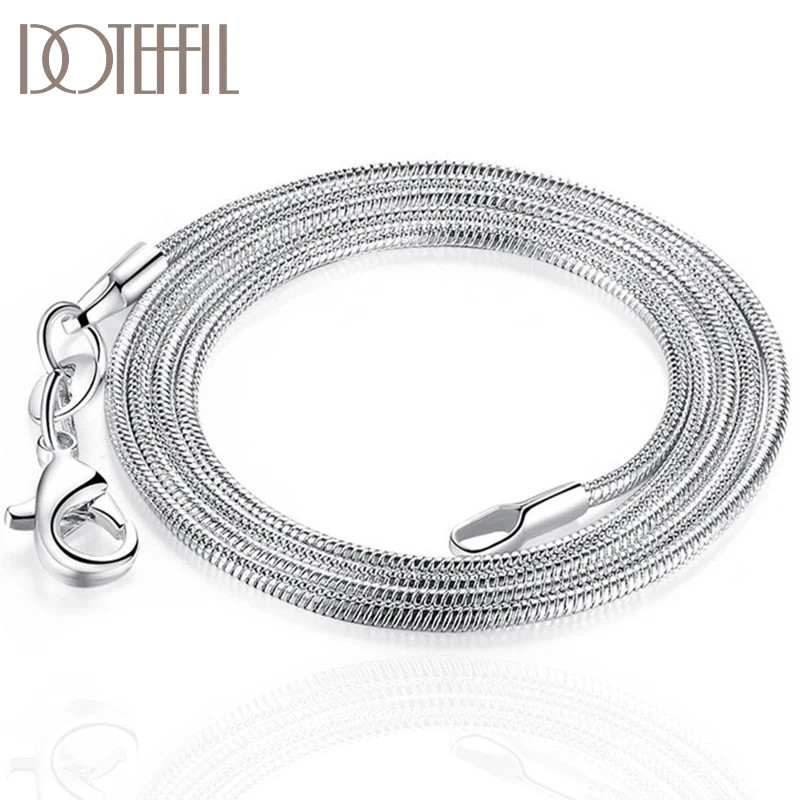 10pcs Hot Sale 925 Sterling Solid Silver 1mm Snake Chain Necklace Jewelry Gift