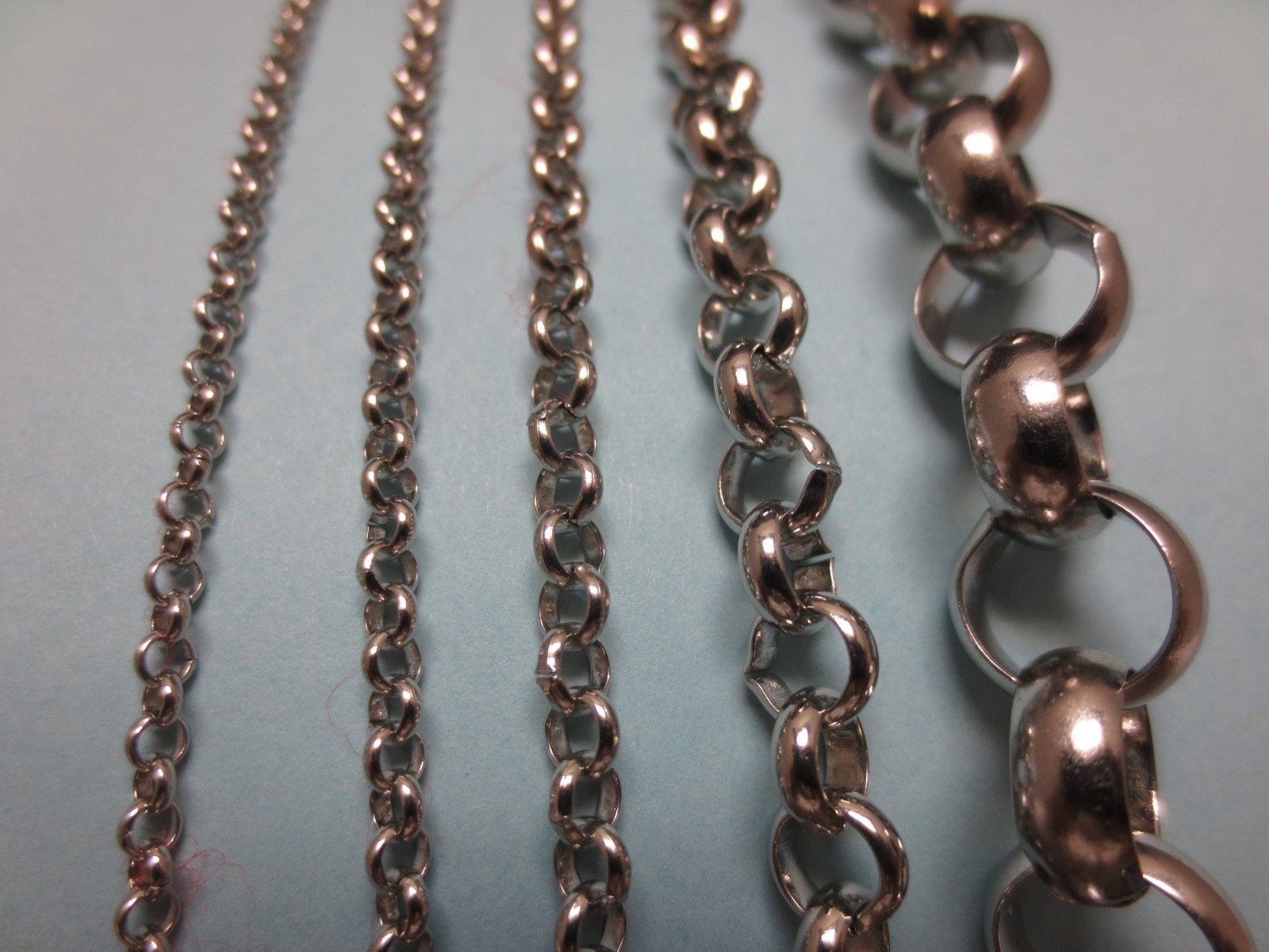2.5/3/4/6/10mm STAINLESS STEEL SILVER CROSS LINK ROLO ROPE CHAIN NECKLACE 7-44″