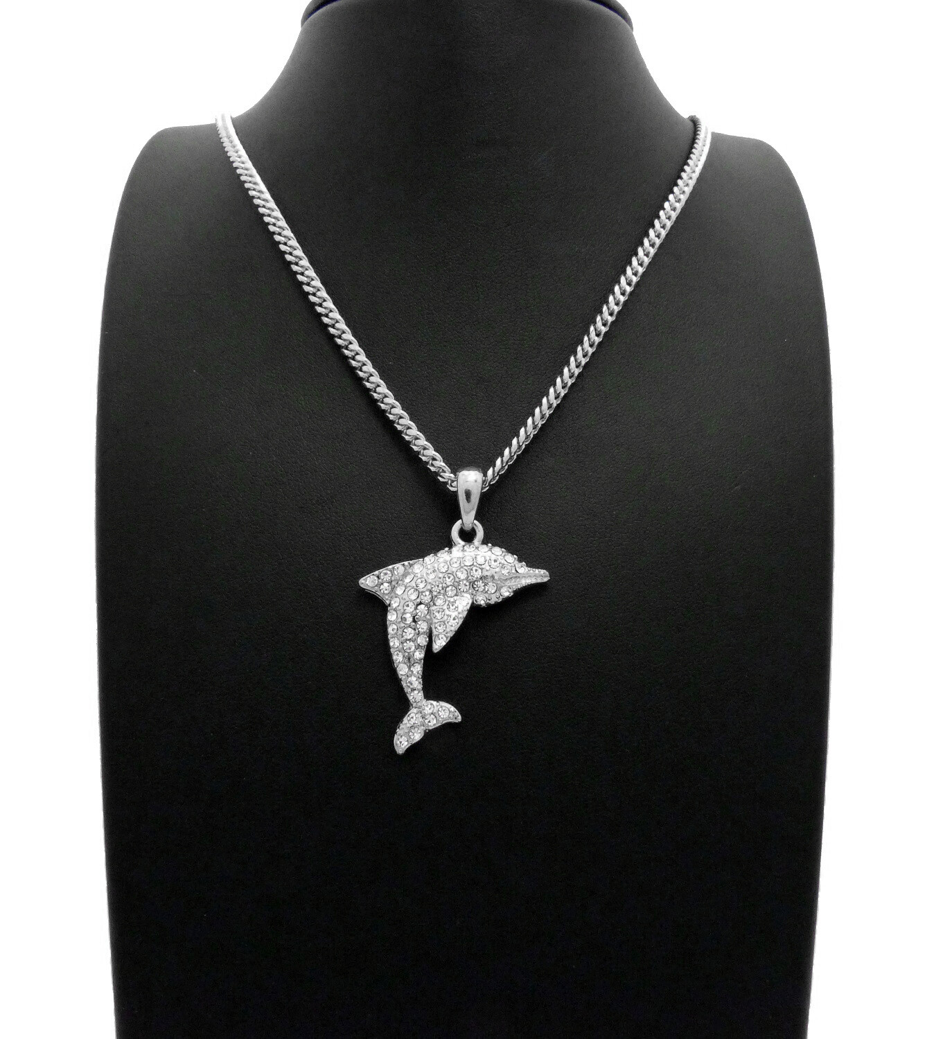 Iced YOUNG DOLPH Dolphin Pendant & 18″ 20″ 24″ Cuban Rope Box Chain Necklace
