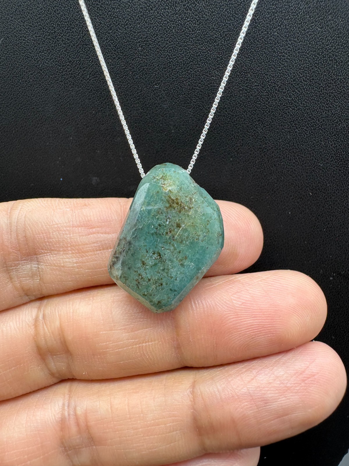 Natural Grandidierite Pendant 38.94 CTS | 25x19MM Drill Through Gemstone