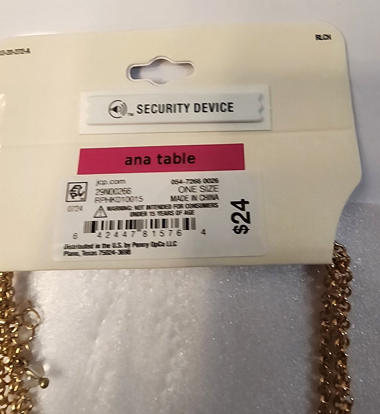 a.n.a Multi-Strand Gold Tone Necklace 16-18 Inch Adjustable Chain