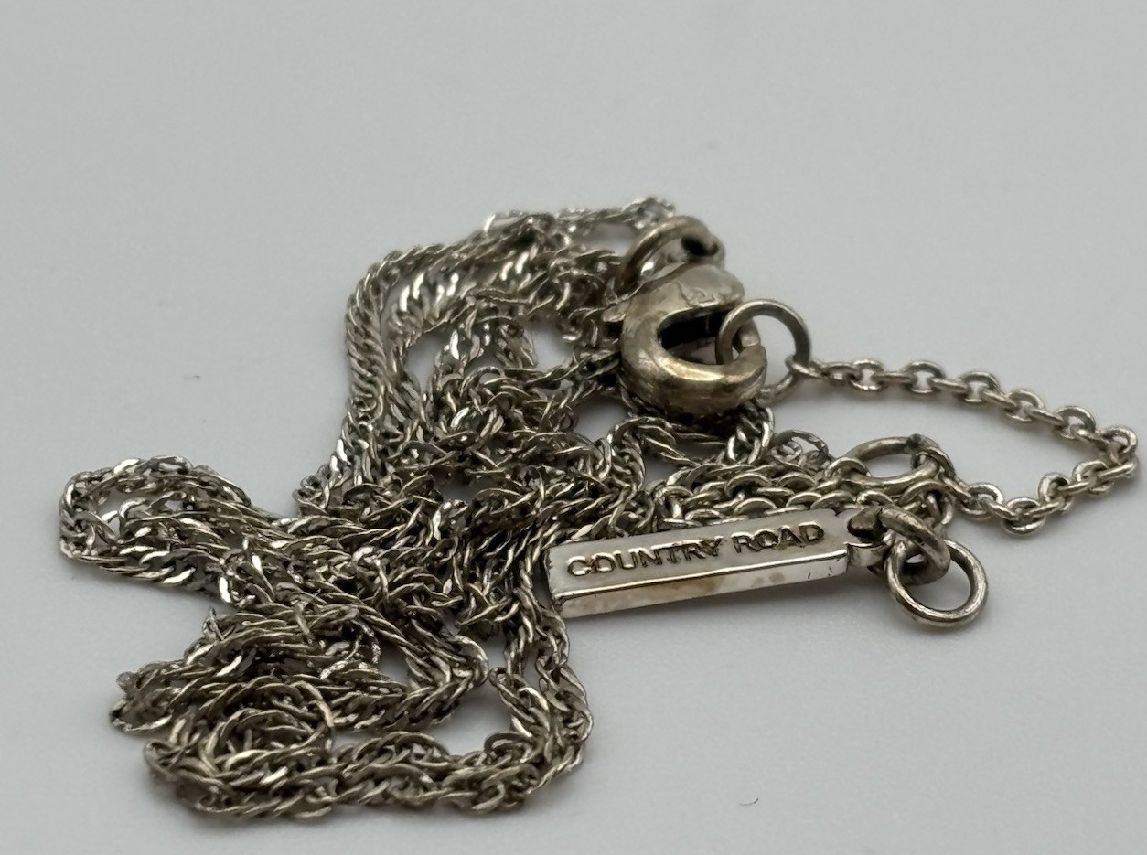Country Road Sterling Silver Rope Chain Necklace 50cm Signed