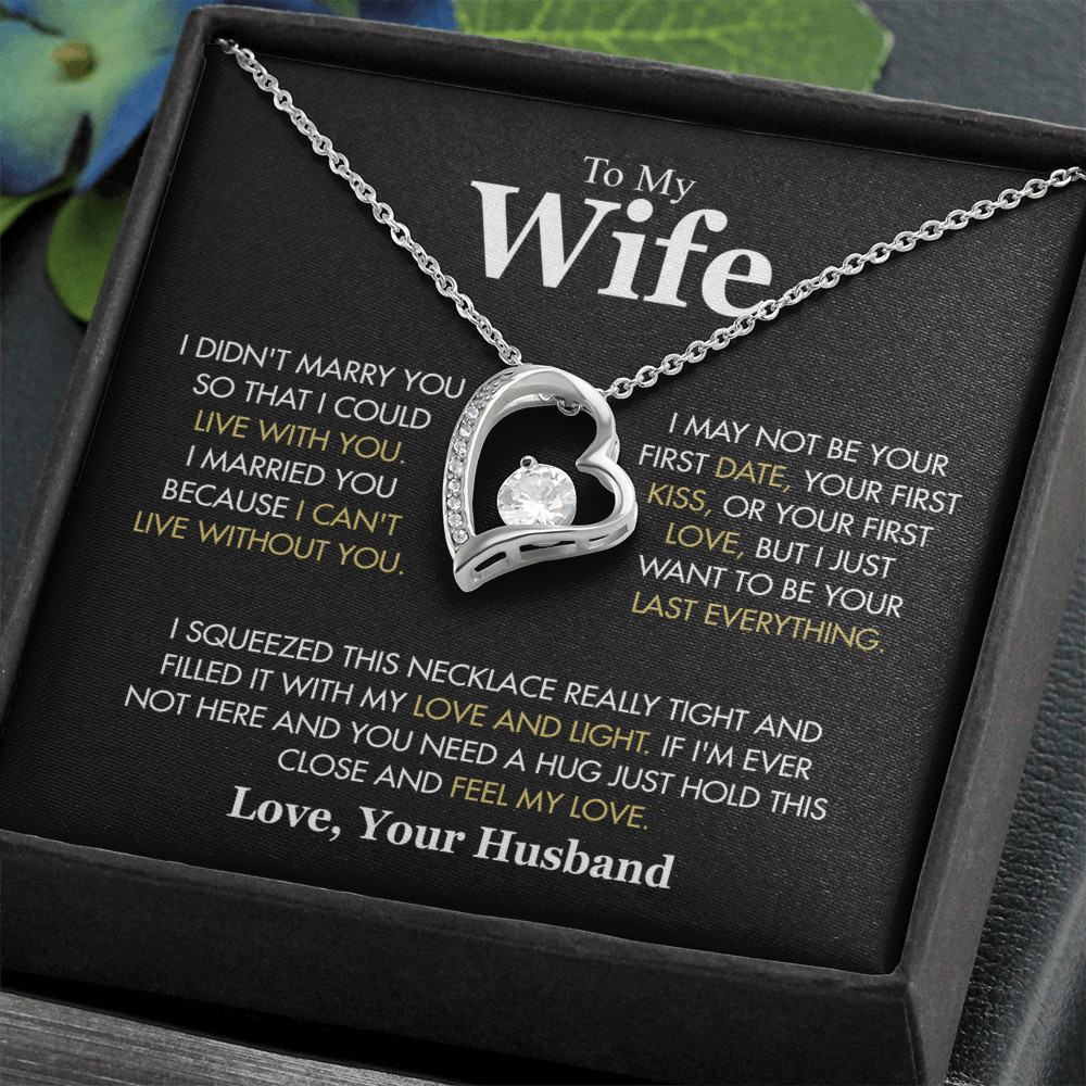 To My Wife Necklace Gift for Wife Anniversary Birthday Christmas Jewelry