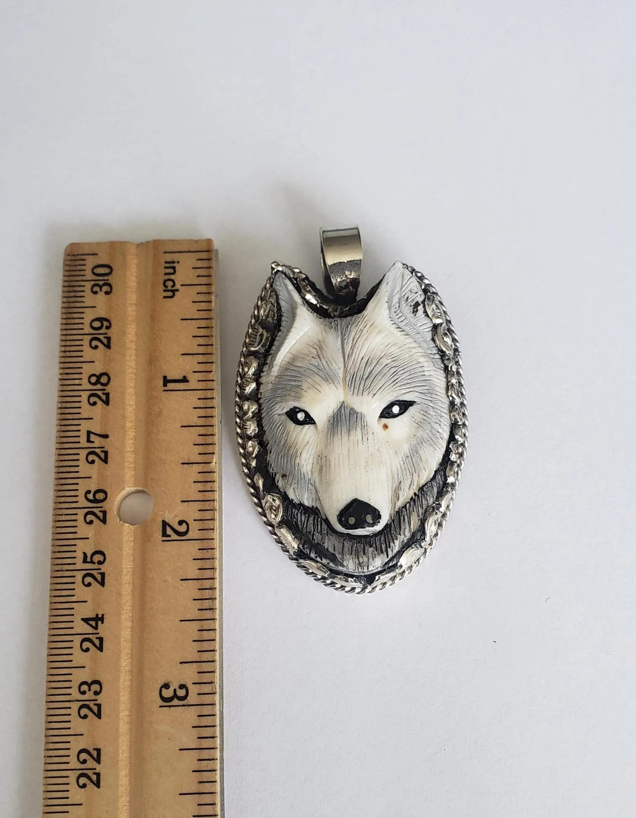 Hand carved pendant, Tibetan Silver, Nepalese (P-12)