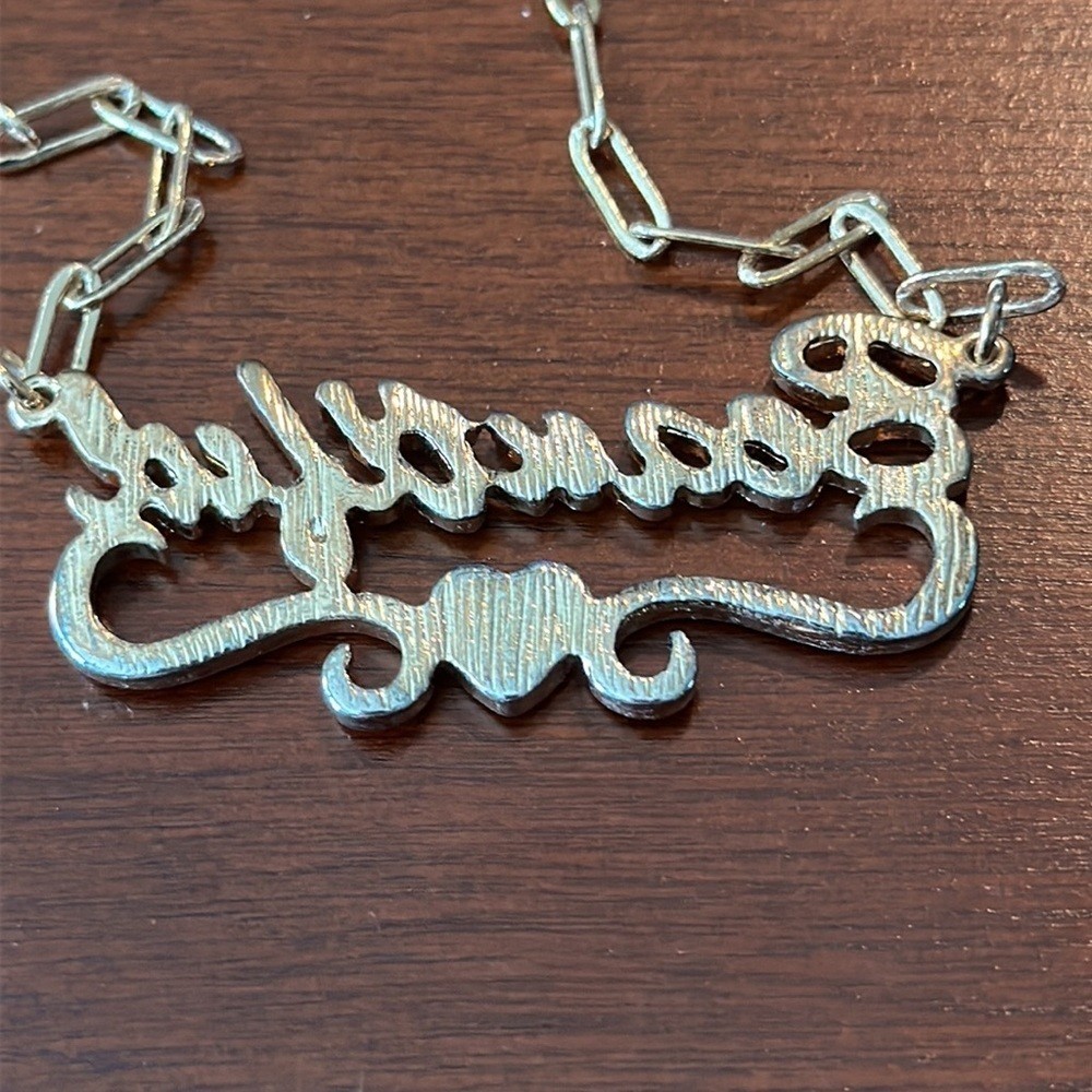 Double strand “Beautiful” necklace with rhinestones