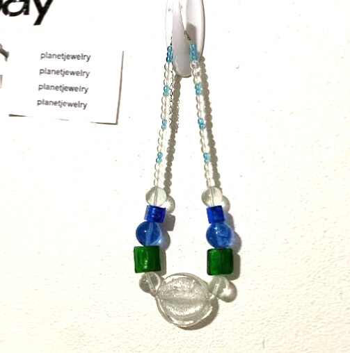 Multicolor GLASS Bead NECKLACE 17-20″ Adjustable NEW Handmade