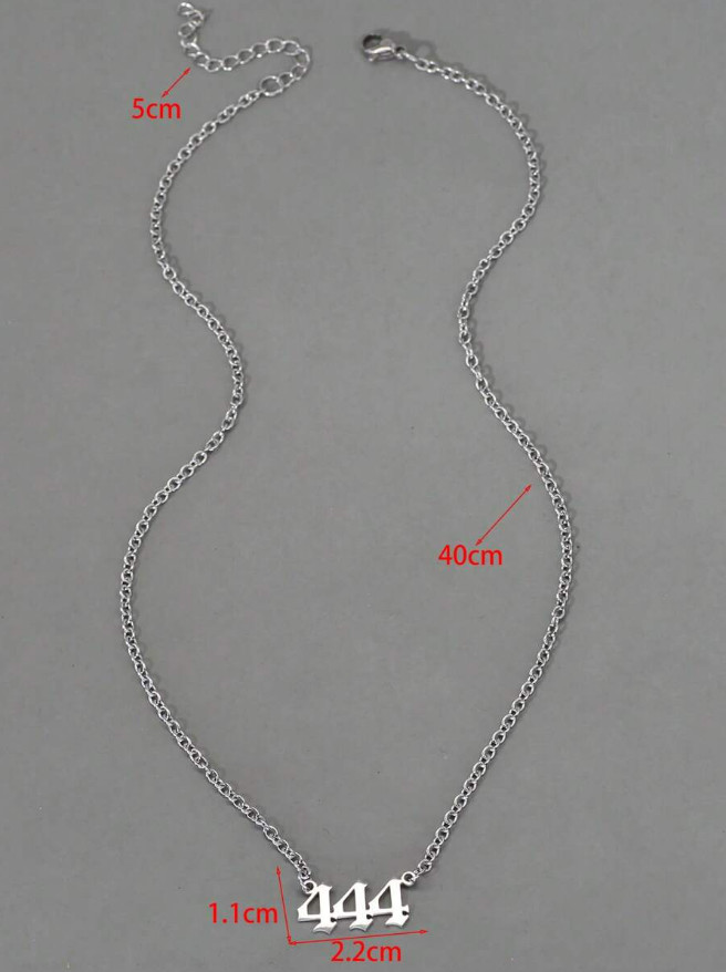 Angel Number Necklace For Women Stainless Steel Dainty Choker Lucky Numbers 777