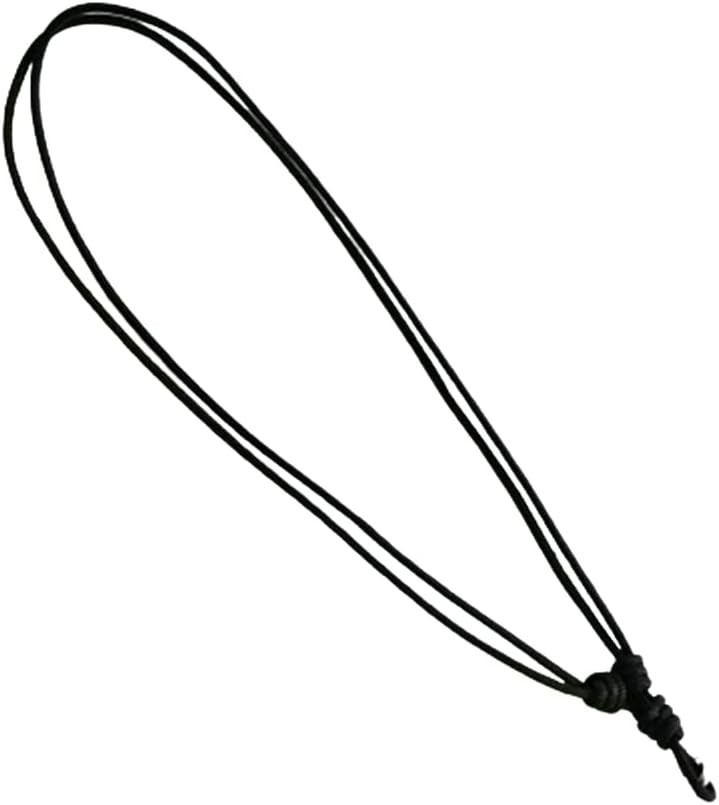 Handmade Black Umbrella Rope Necklace Set – Adjustable for Men and Women