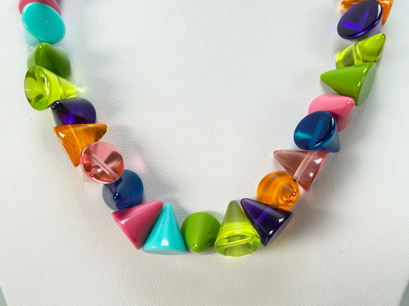 Jackie Brazil “Corina” Transparent Paris Mix Small Cones 55cm Necklace ( N0058 )