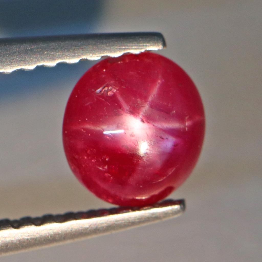 0.98 CTS NATURAL STAR RUBY OVAL SHAPE LOOSE GEMSTONE FROM SRILANKA